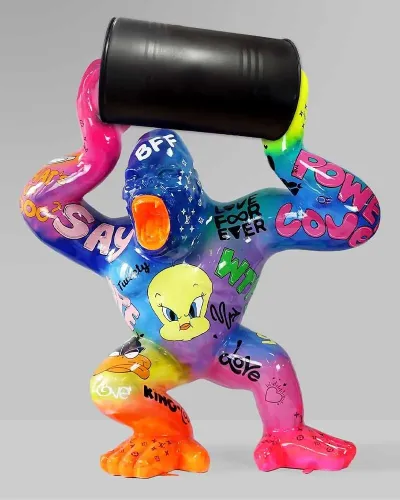 Kong, barril de metal gigante gorila Looney Tunes - Déco et Artisanat - 1