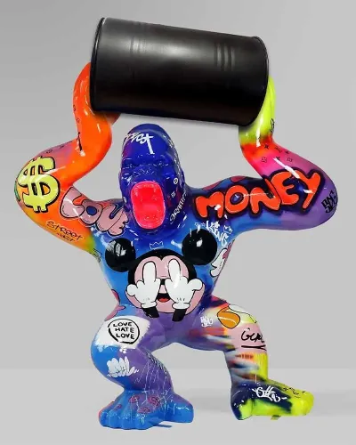 Kong, Gorilla Barrel Giant Metal Pop Art - Déco et Artisanat - 1
