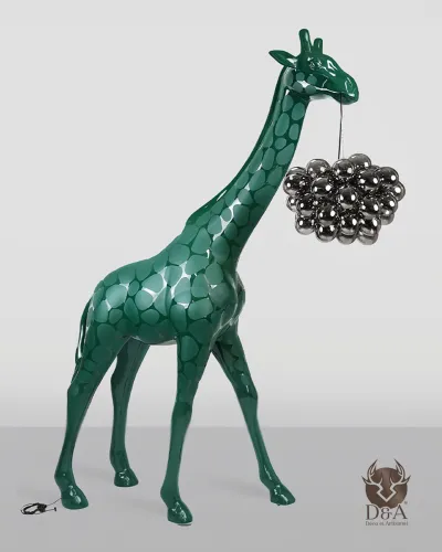 Girafe XL taches - brillant/mat avec lustre bulles