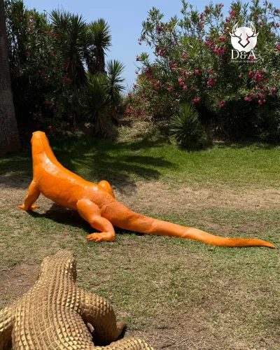 El dragón de Komodo - estatua animal de resina