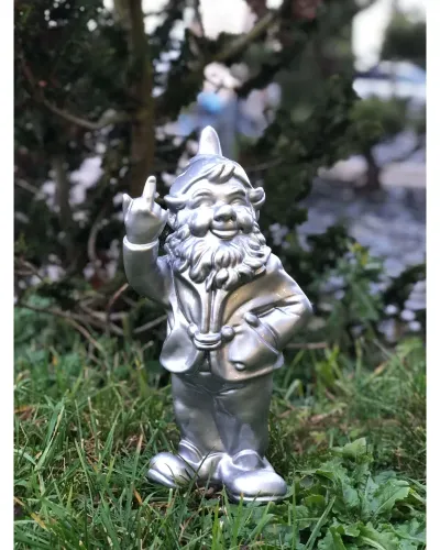 Zwerg macht einen Mittelfinger "ficken" - Déco et Artisanat - 8