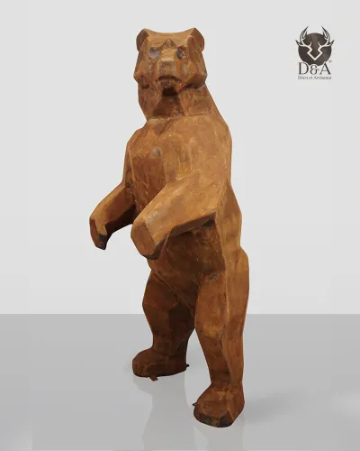 Grande orso sfaccettato con effetto Corten