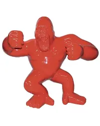 King, the furious red gorilla, in polyester resin resistant to frost and rain