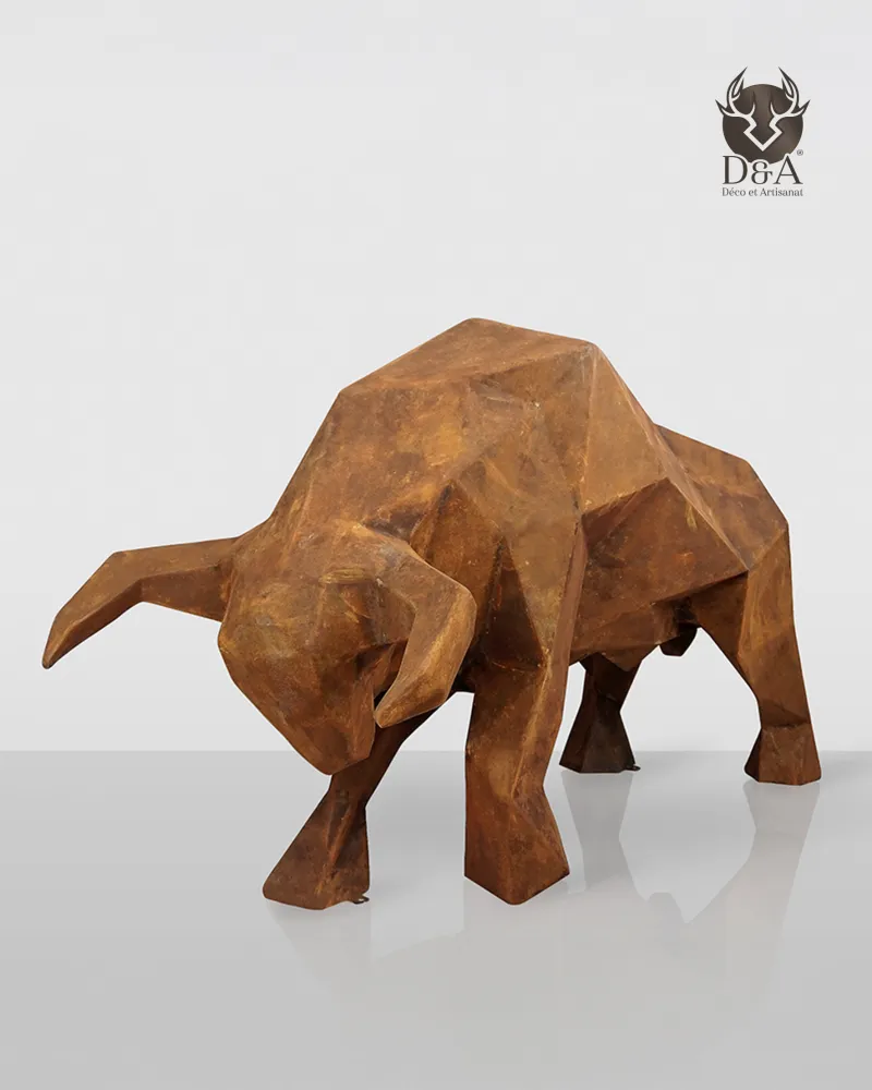 Origami-Stier Corten-Effekt Deko-Design Origami-Stier Corten-Effekt Deko-Design
