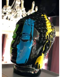 Grande Statue Design en résine d'une Tête de Bouddha TRASH