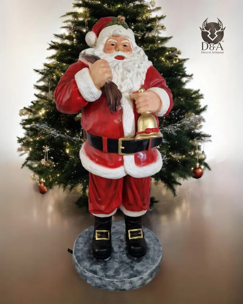 Estátua de resina do Papai Noel XXL tamanho real