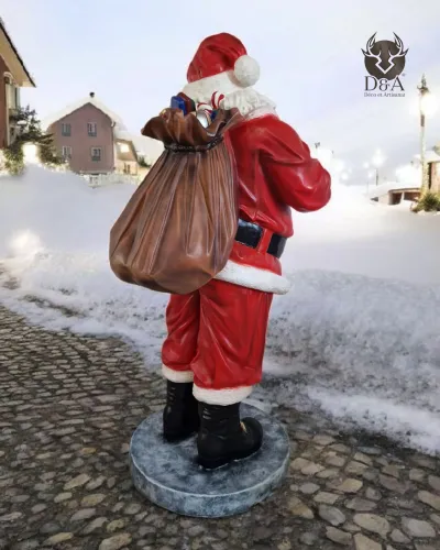 Estátua de resina do Papai Noel XXL tamanho real