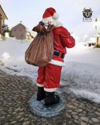 Estátua de resina do Papai Noel XXL tamanho real