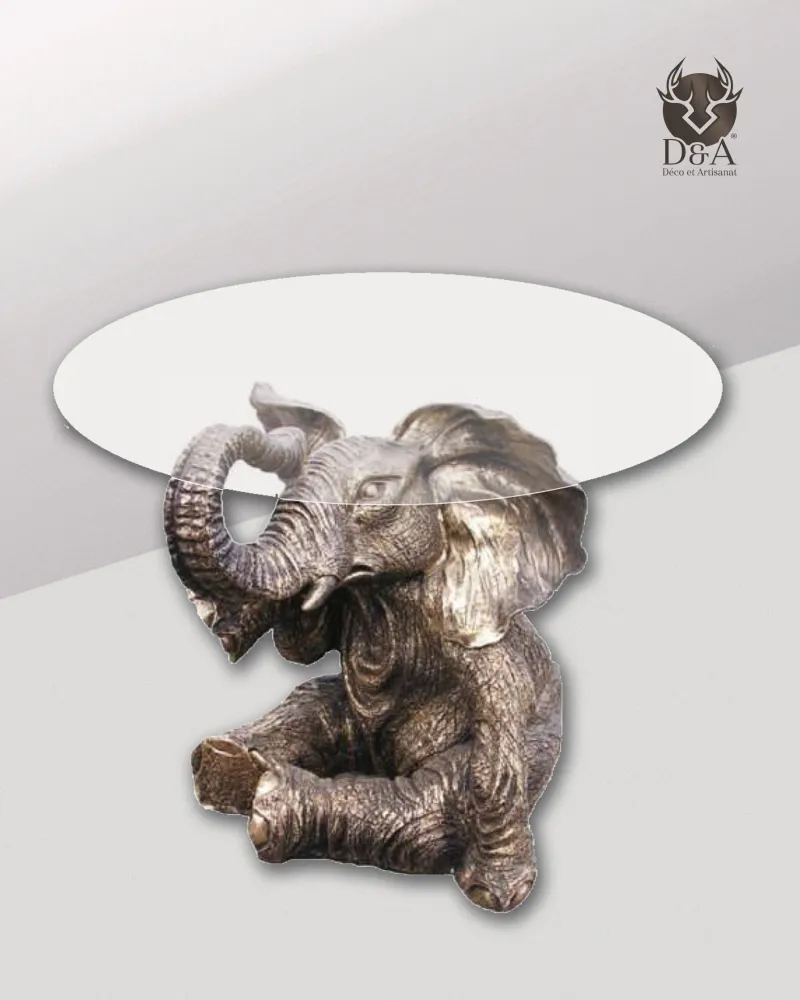 Animais de resina | Mesa de centro com elefante