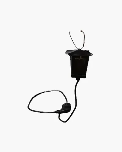 Père Noël avec une lampe XL en résine polyester résistant au gel, pluie et au soleil. Déco et Artisanat - 2