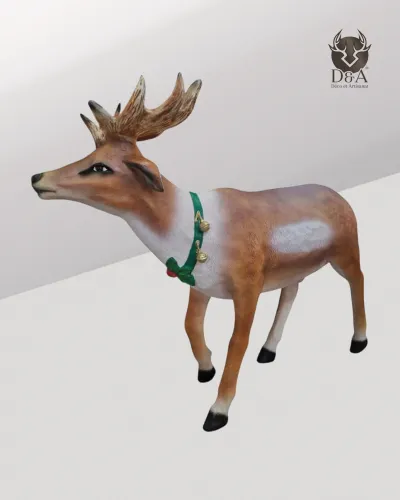 Realistische XL-Rentier-Harz-Statue und Tiere