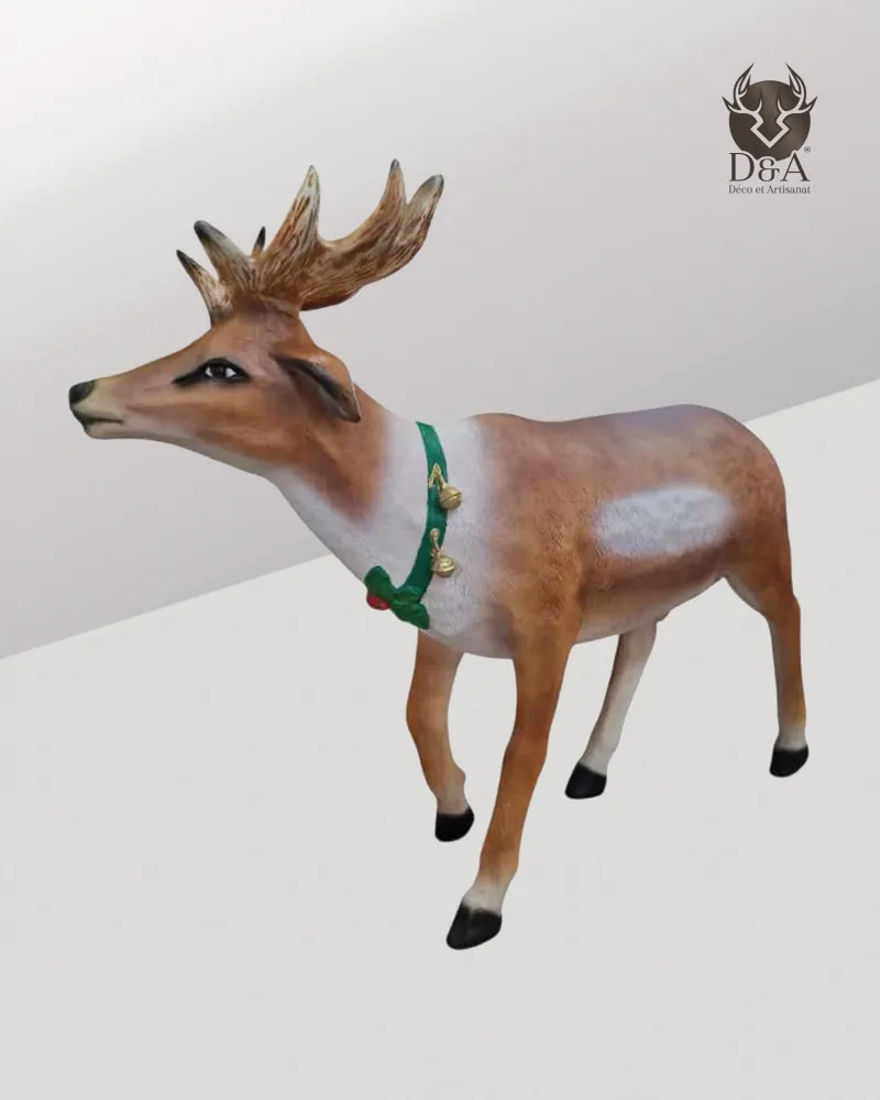 Realistische XL-Rentier-Harz-Statue und Tiere