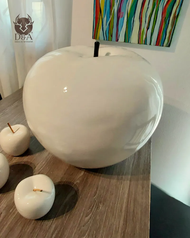 Objeto decorativo, maçã lacada tamanho Grande de acordo com as cores disponíveis