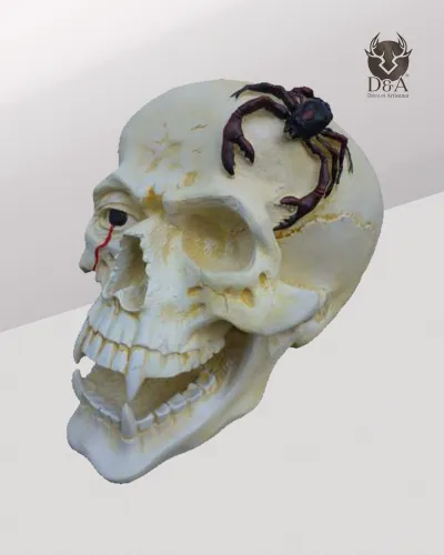 Figurine Décorative Citrouille Pêcheur - En Résine - 8x6 Cm - Pour Halloween, Décoration D'automne, Maison Ou Bureau - Cadeau Original