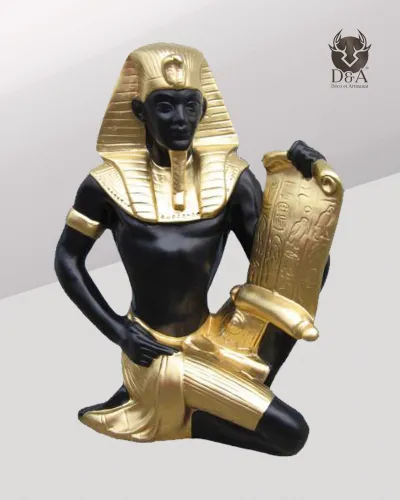 Pharaoh with papyrus Egyptian decor