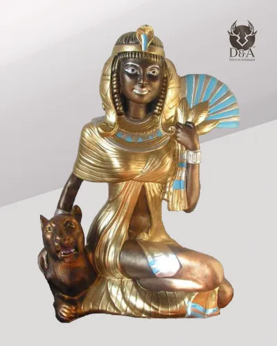 Egyptian woman with a fan, Egyptian decor