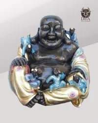 Buddha with children, Indian decor