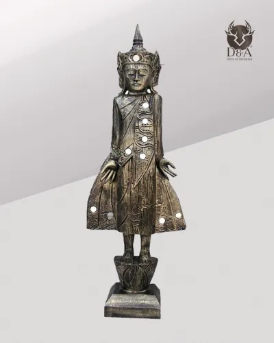 Buda con espejos, decoración india