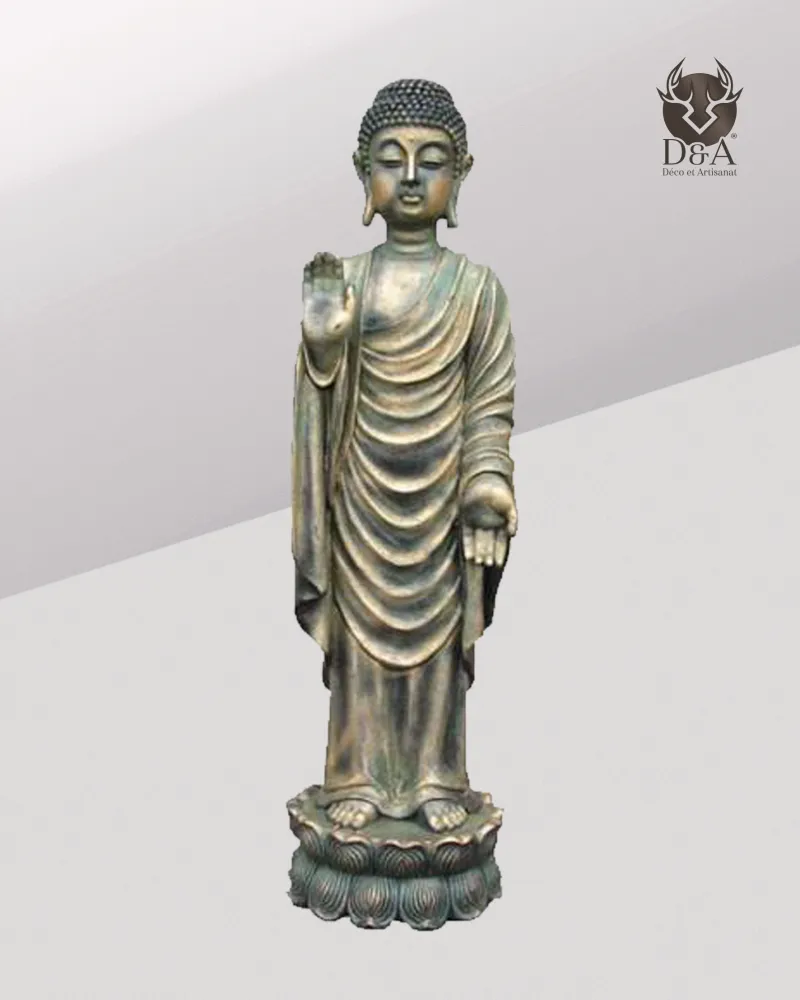 Standing Buddha with one hand, Indian decor