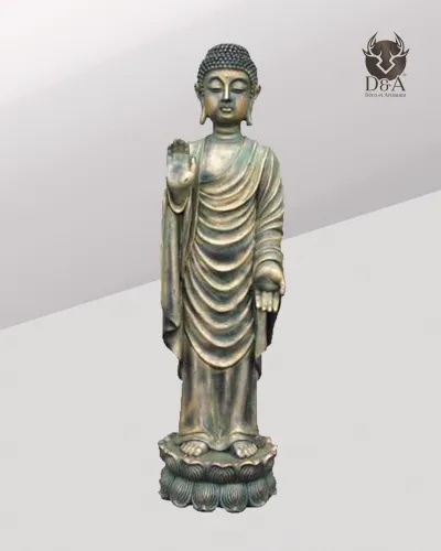 Standing Buddha with one hand, Indian decor