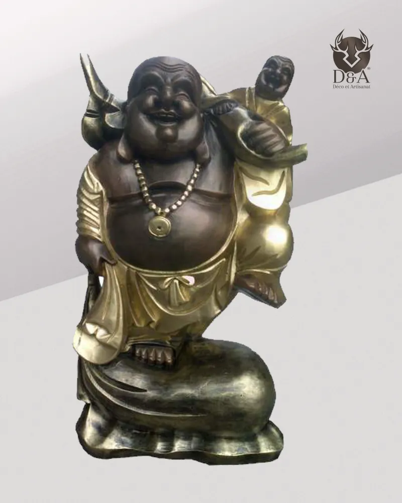 Happy Buddha with Child, Indian Decor