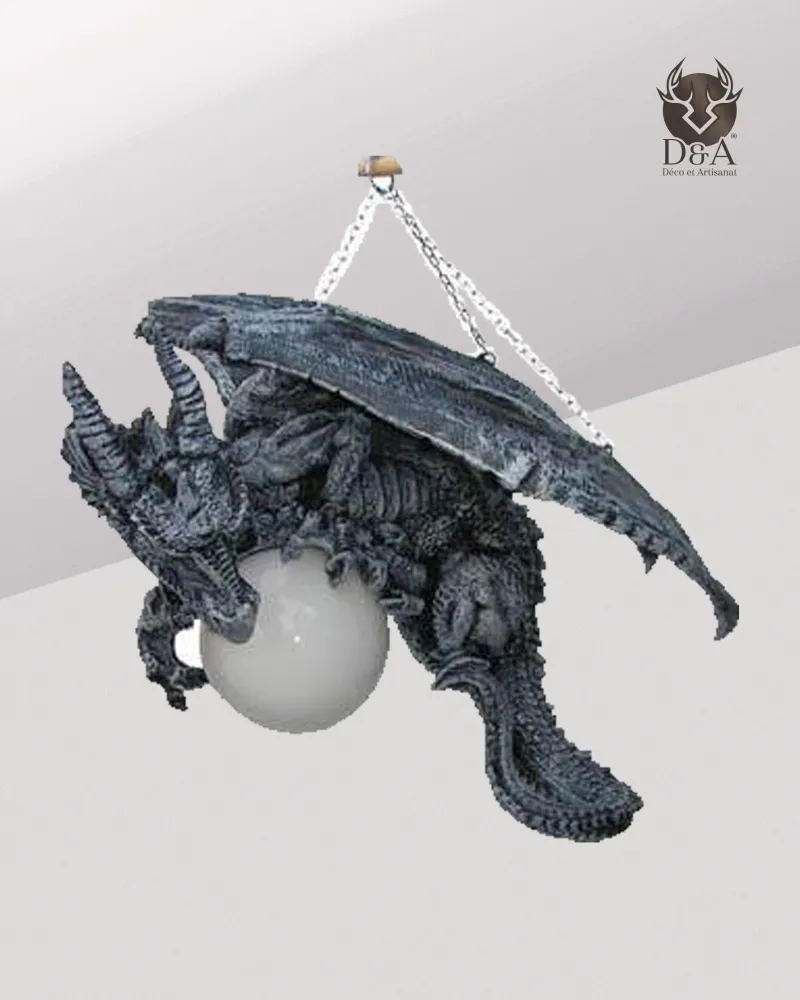 Lámpara colgante de dragón - Decoración de fantasía