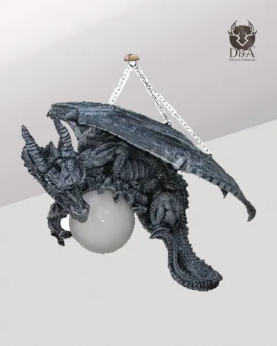 Lámpara colgante de dragón - Decoración de fantasía