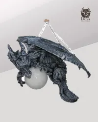 Lámpara colgante de dragón - Decoración de fantasía