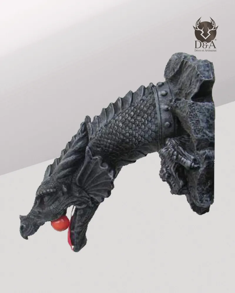 Decoración de cabeza de dragón de fantasía