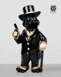 Črno-zlati dekorativni kip race Al Capone