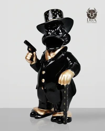 Črno-zlati dekorativni kip race Al Capone