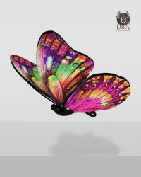 Estátua decorativa de borboleta colorida