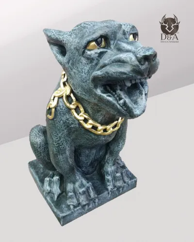 Decoração Fantástica de Cão Gárgula