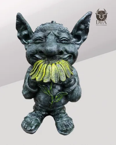 Waterspuwer met bloem, speelse decoratie