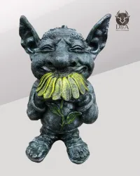 Waterspuwer met bloem, speelse decoratie