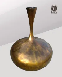 Gran jarrón de bronce, decorativo.