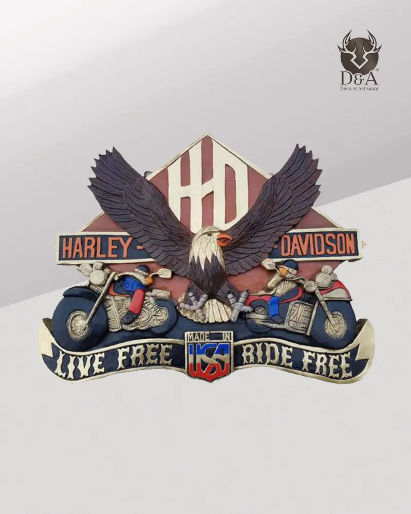 Placa de calcomanía de motociclista Harley Davidson