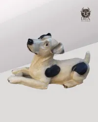 Animals | Realistic reclining Jack Russell statue in resin