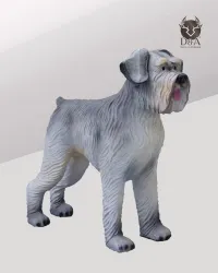 Animals | Realistic XL Schnauzer Statue in Resin