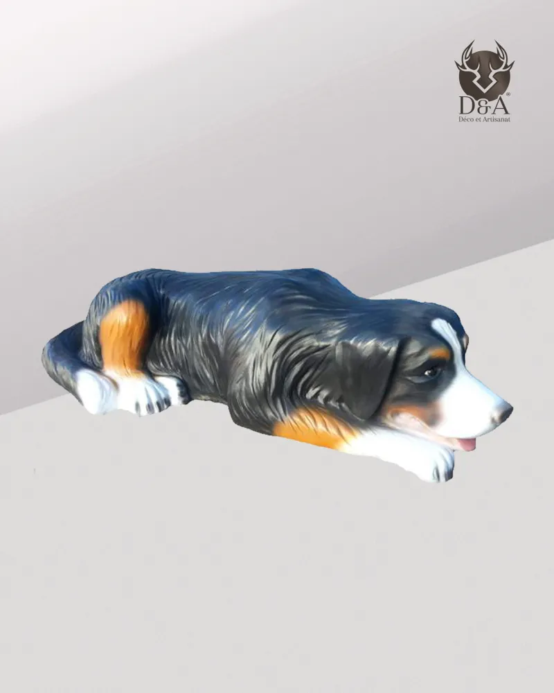 Animals | Realistic Bernese Shepherd Dog Statue in Resin