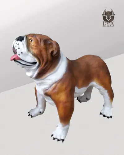 Dieren | Realistisch beeld van een Engelse bulldog in hars