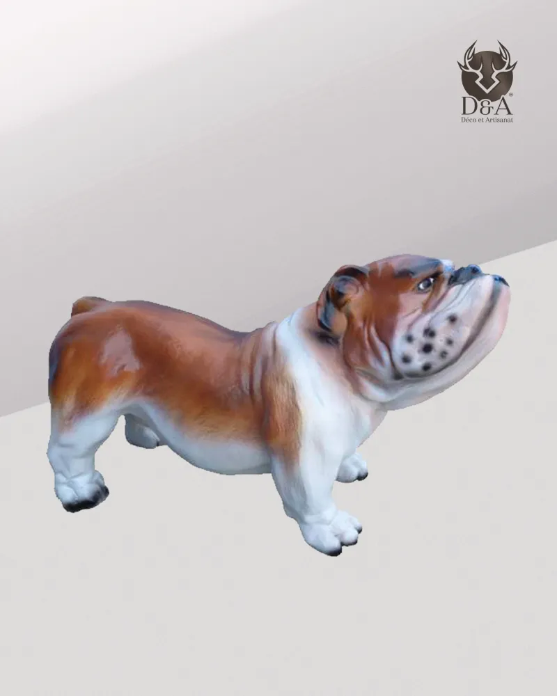 Animals | Realistic Small Bulldog Resin Statue