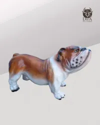 Animals | Realistic Small Bulldog Resin Statue