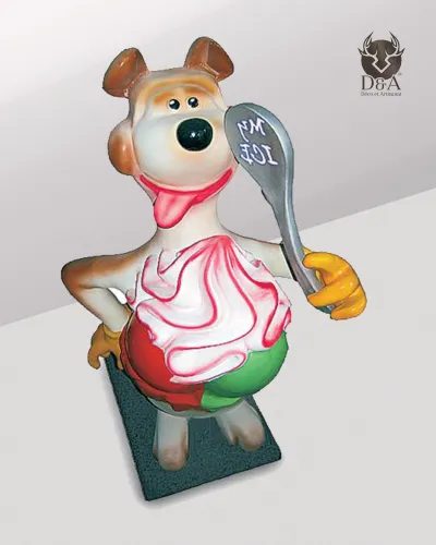 Gelato italiano gourmet L con cono spazzatura