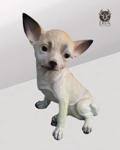 Animaux | Statue d'un Yorkshire réaliste en résine