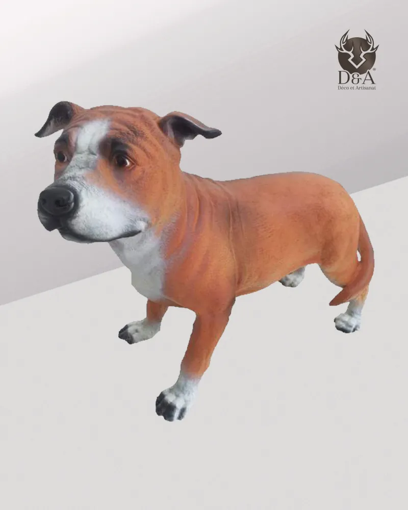 Dieren | Realistisch beeld van een Staffordshire bull terrier van hars