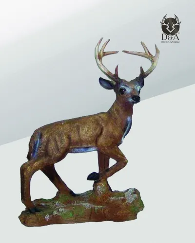 Realistic Standing Large Stag Resin Statue