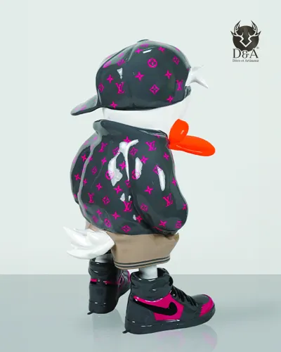 Pato Bad Boy com monograma LV - Estátua decorativa de designer