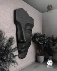 Zwart half gezicht - Ontwerpbeeld