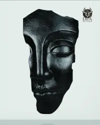 Zwart half gezicht - Ontwerpbeeld